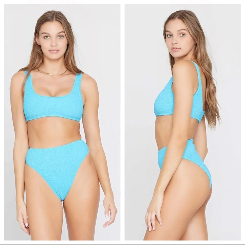 L*space Izzie Aquarius Blue Bikini Swimsuit Top